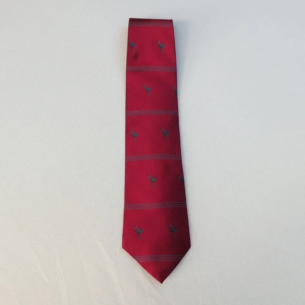 John Hill Executive Collection South Carolina Men's Extra Long 100% Silk Tie Red
